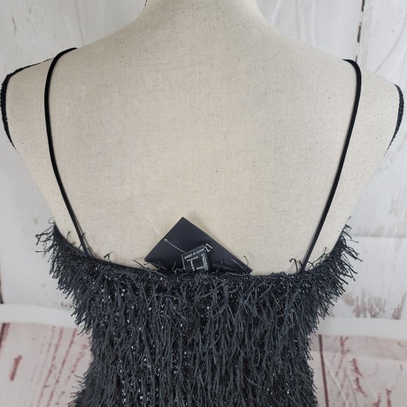 Forever 21 Knit Short Dress Sz S Black - Picture 7 of 10